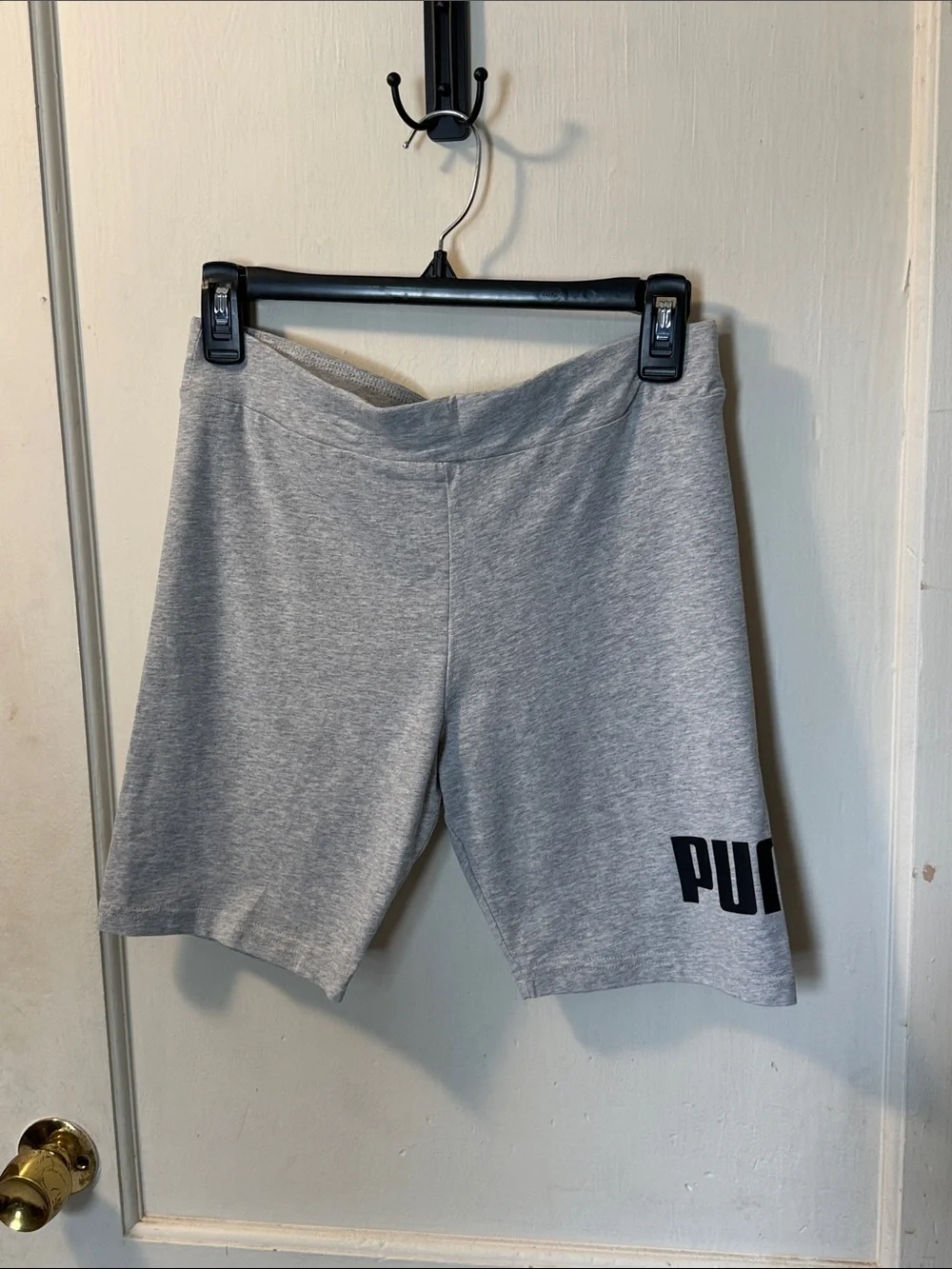 Puma Light Gray Logo Bike Shorts